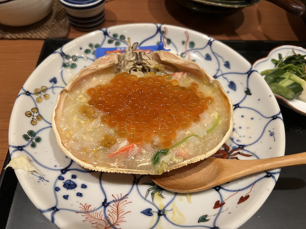 松葉蟹 カニ雑炊 - 赤坂 きた福