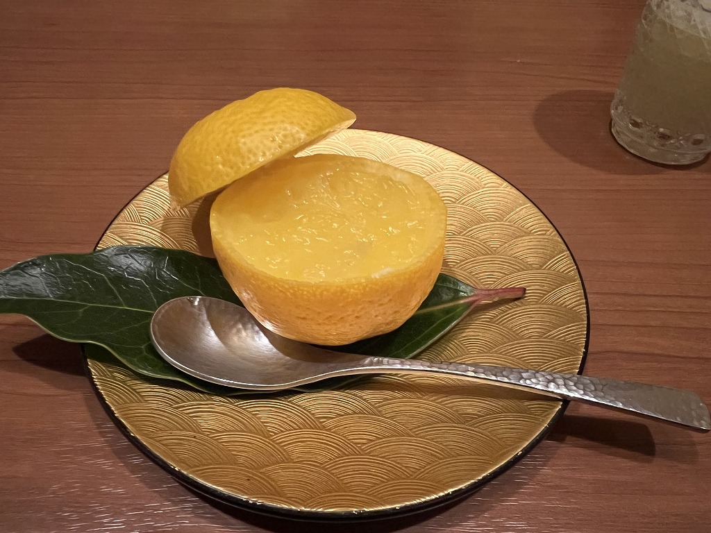 柚子釜のはっさく杏仁豆腐 - 赤坂 きた福