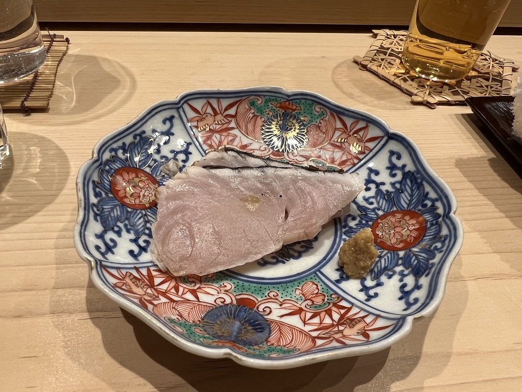 サワラ(藁焼き)(塩&からし) - 鮨 くろ﨑