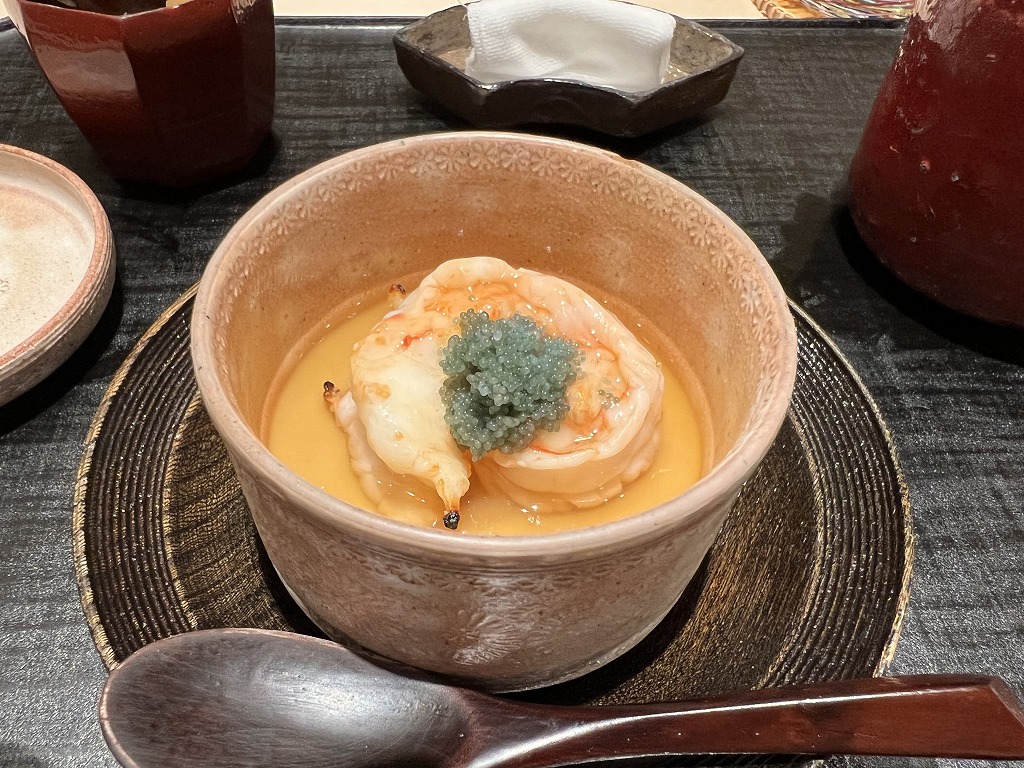 牡丹海老の茶碗蒸し - 鮨 くろ﨑