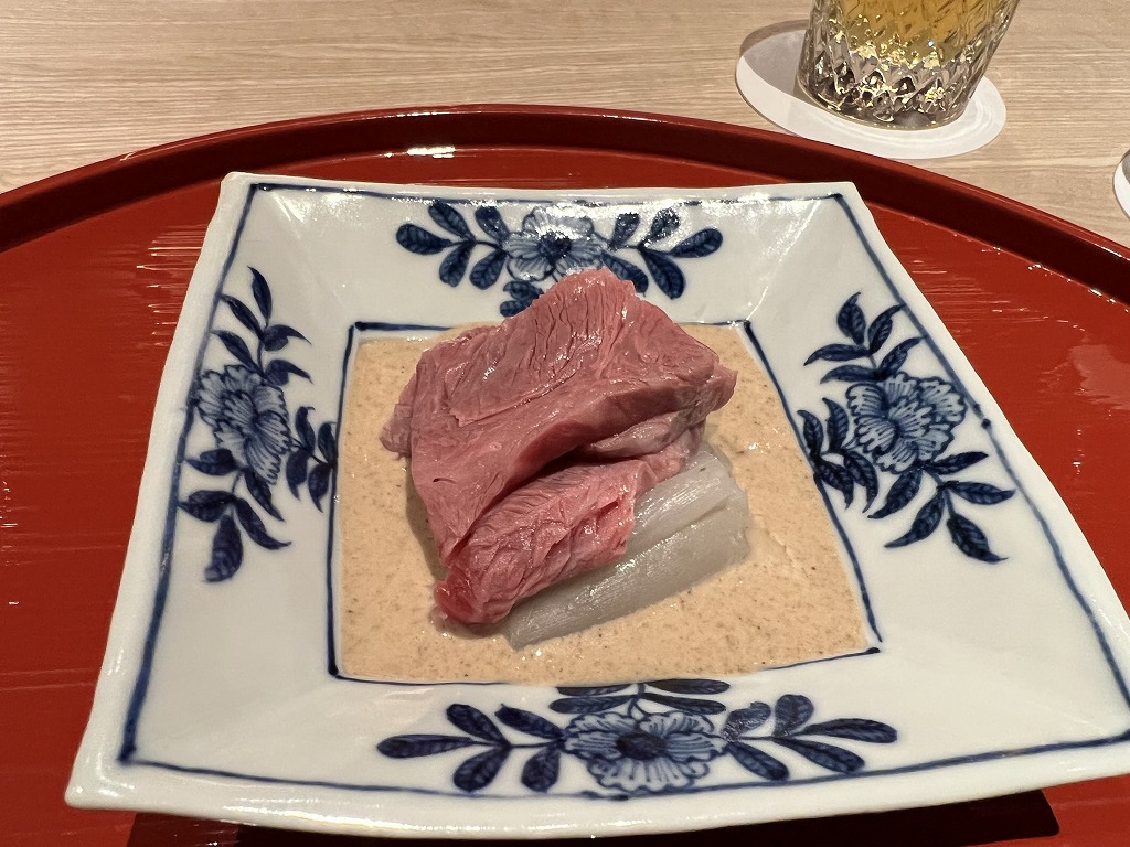 サーロインのしゃぶしゃぶ(神戸牛)(ゴマだれ) - 肉屋 田中