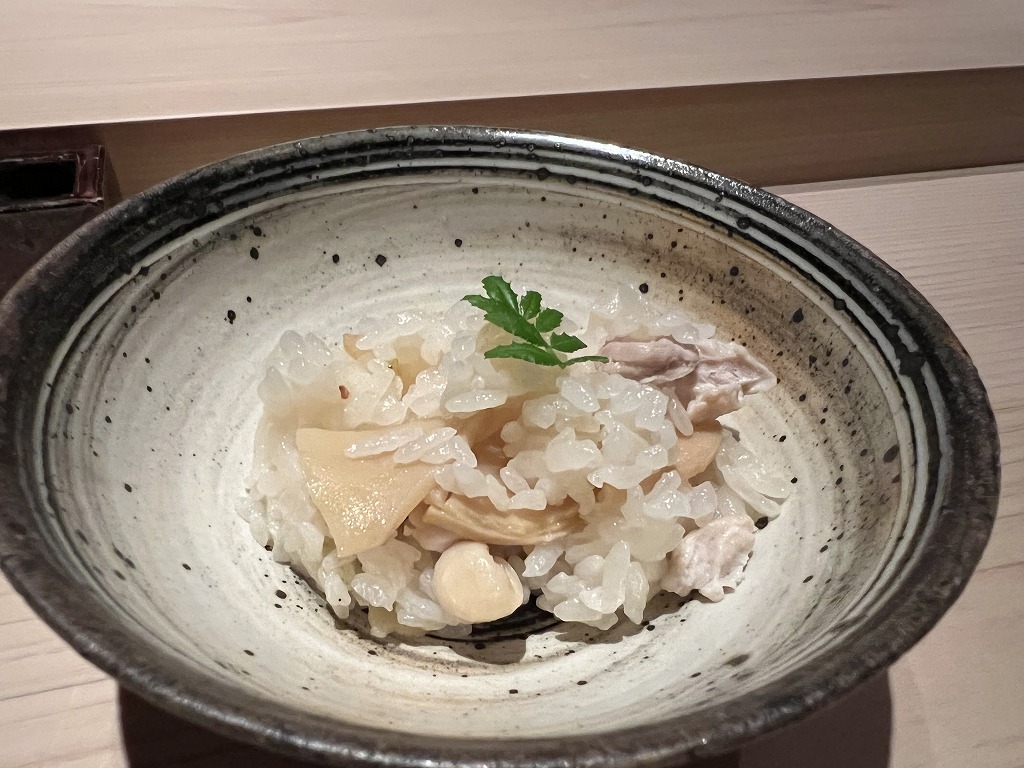 タケノコ＆鶏ご飯 - 焼鳥 篠原